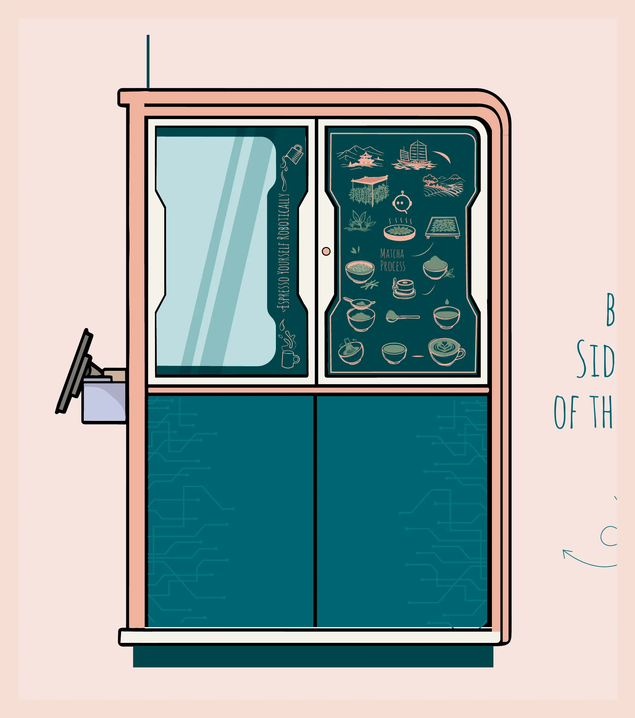 Qafina kiosk side concept